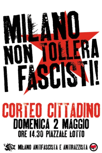 02.05.2010 corteo - milano non tollera i fascisti