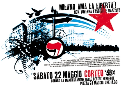 22.05.2010 milano non tollera fascisti e razzisti
